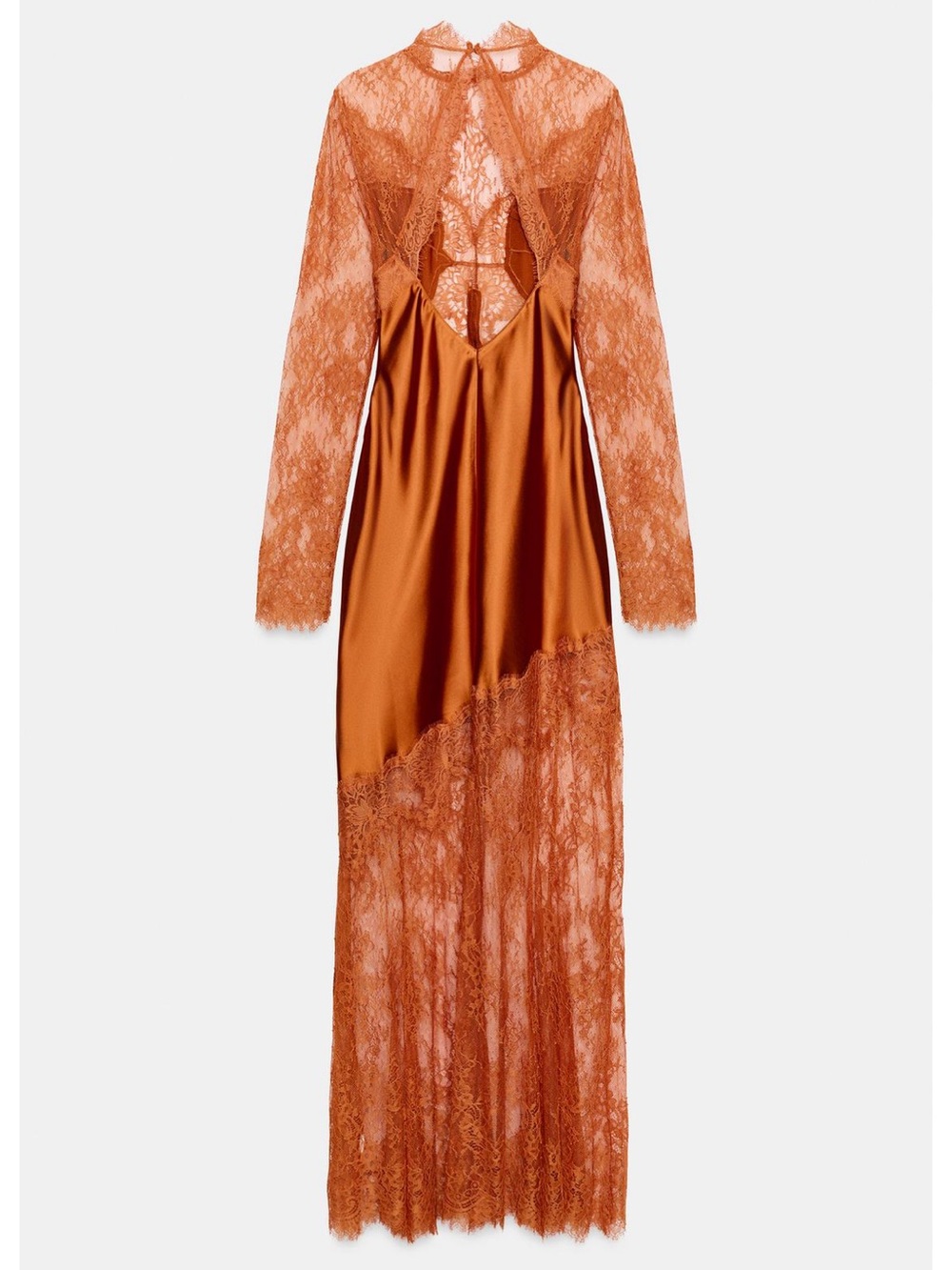 ZARA ZW COLLECTION LACE SATIN DRESS - Picture 4 of 5